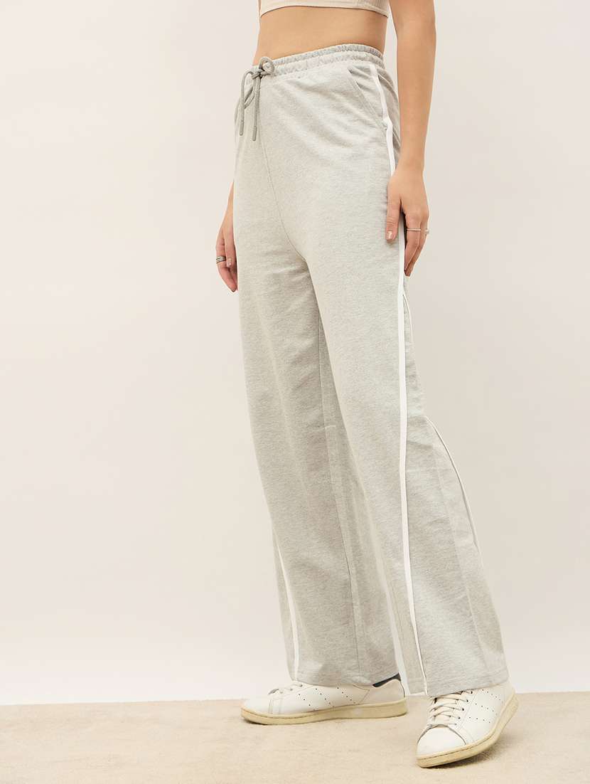women solid high rise relaxed fit track pant - 22219922 -  Standard Image - 1