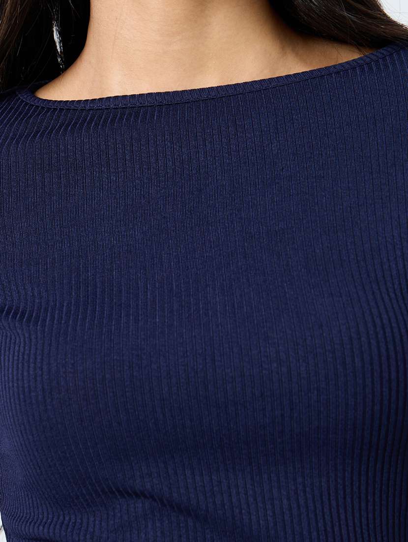 women solid bell sleeve straight top - 22219957 -  Standard Image - 4