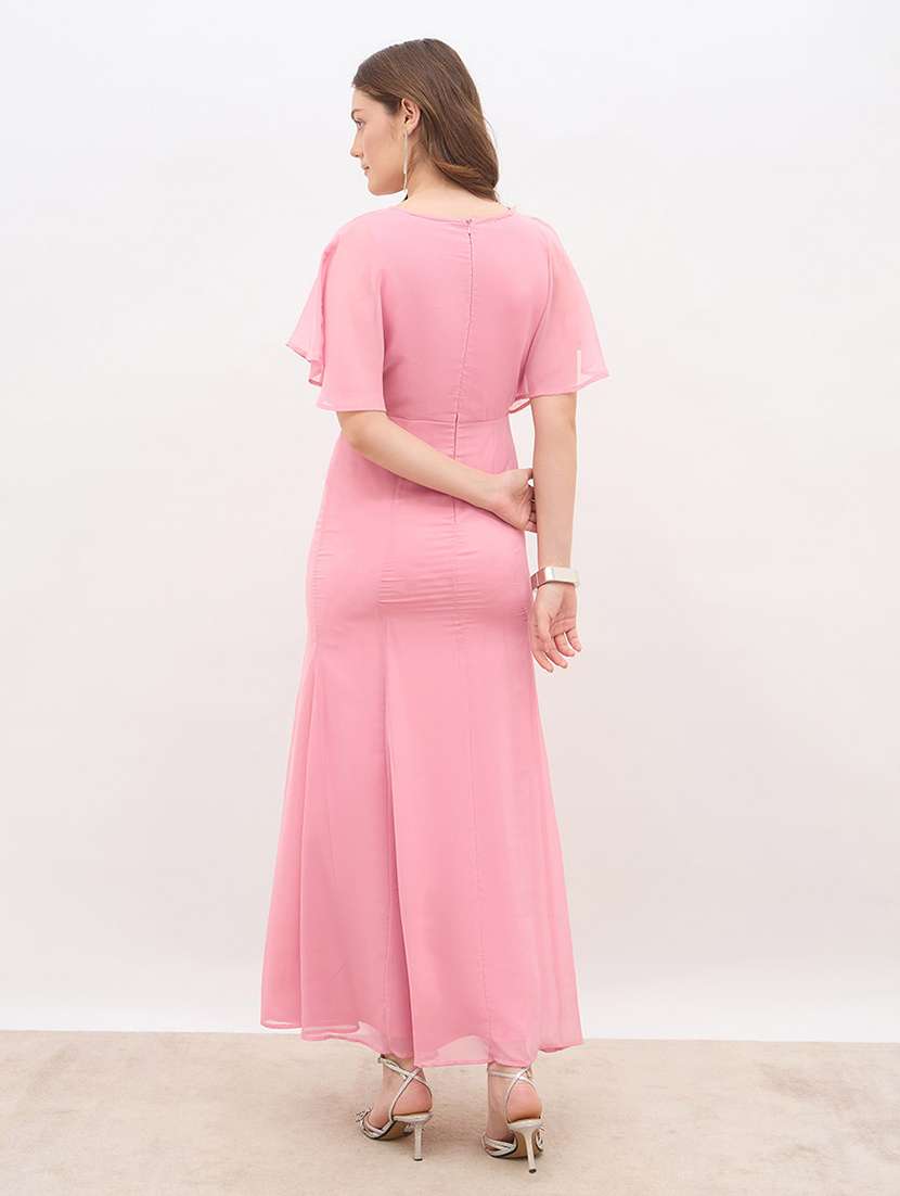 women sequined detailed batwing sleeve a-line dress - 22220033 -  Standard Image - 4