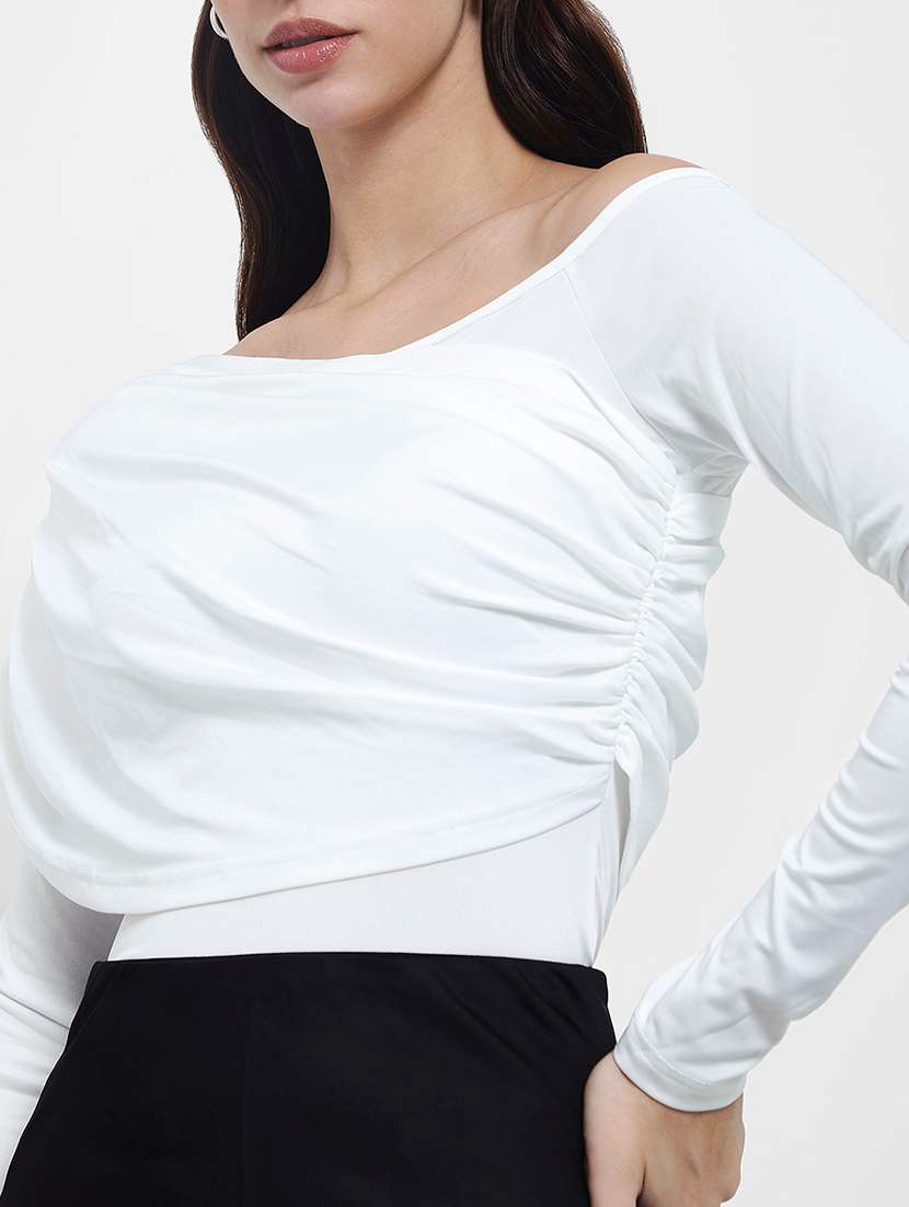 women white off shoulder long sleeve top - 22220061 -  Standard Image - 4