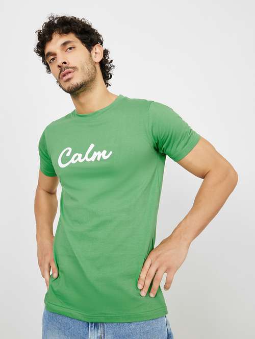 men chest print short sleeve regular fit t-shirt - 22220068 -  Standard Image - 0