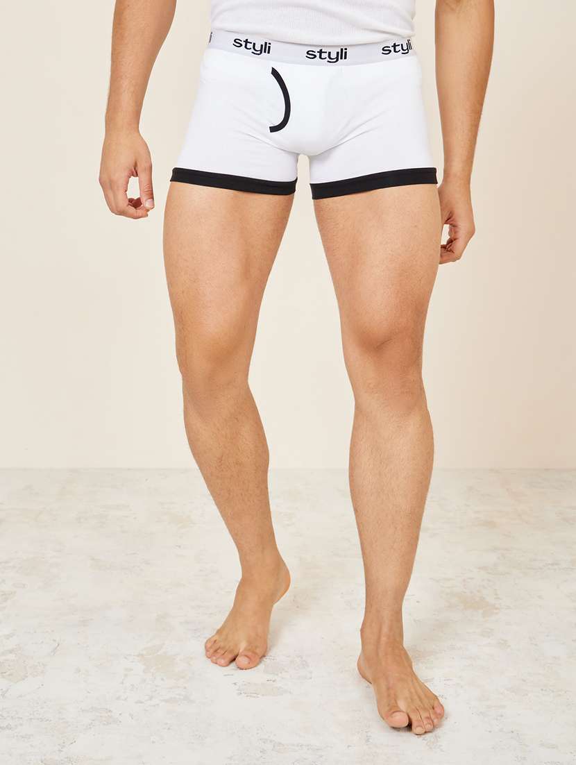 men pack of 2 solid trunk briefs - 22220072 -  Standard Image - 4