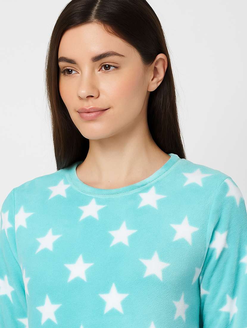 women printed nightwear pyjama set - 22220080 -  Standard Image - 4