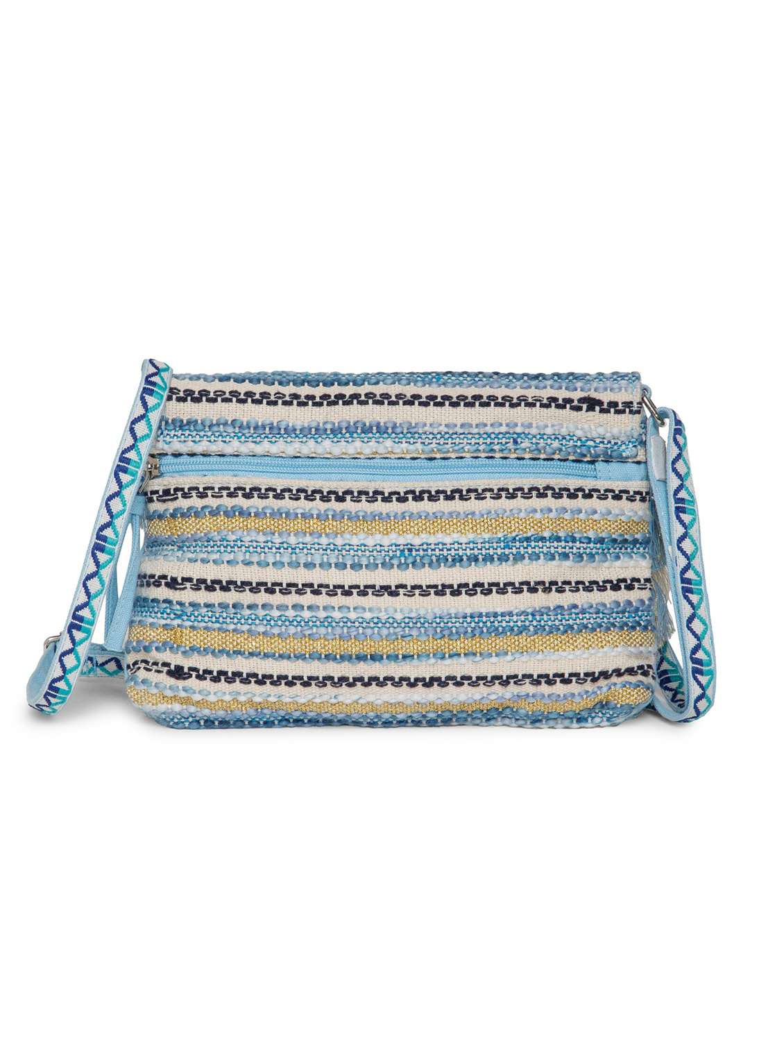 women striped sling bag with tassels - 22220093 -  Standard Image - 1