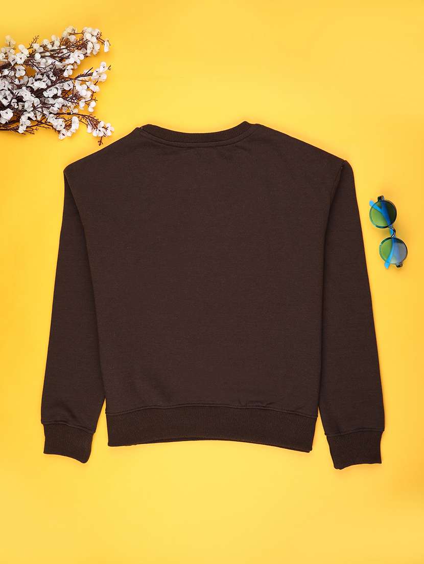 girls printed long sleeve hooded sweatshirt - 22220099 -  Standard Image - 1