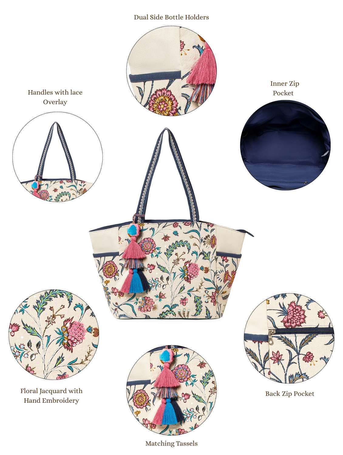  women embellished everydaytote bag - 22220110 -  Standard Image - 4