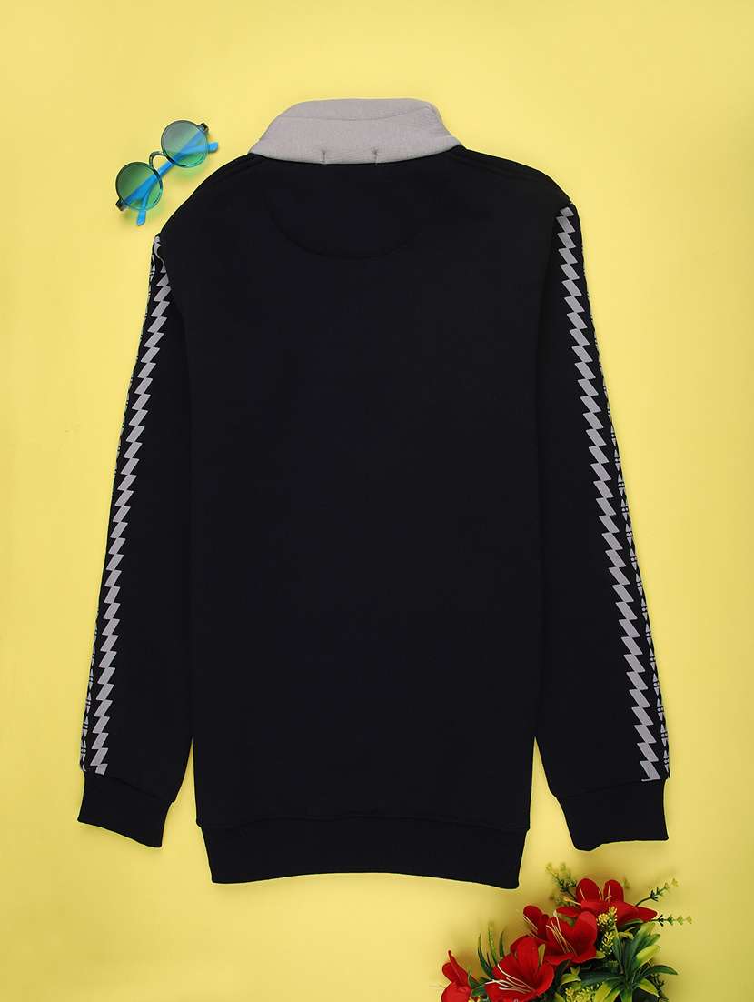 boys color blocked high neck long sleeve sweatshirt - 22220122 -  Standard Image - 1