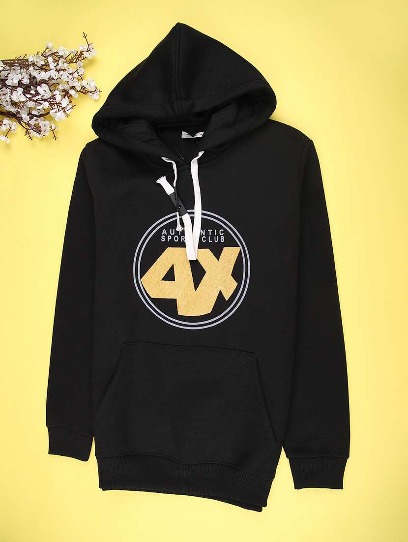 boys printed long sleeve hooded sweatshirt