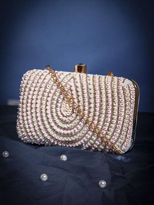 women embellished sequin party clutch with chain strap - 22220126 -  Standard Image - 0
