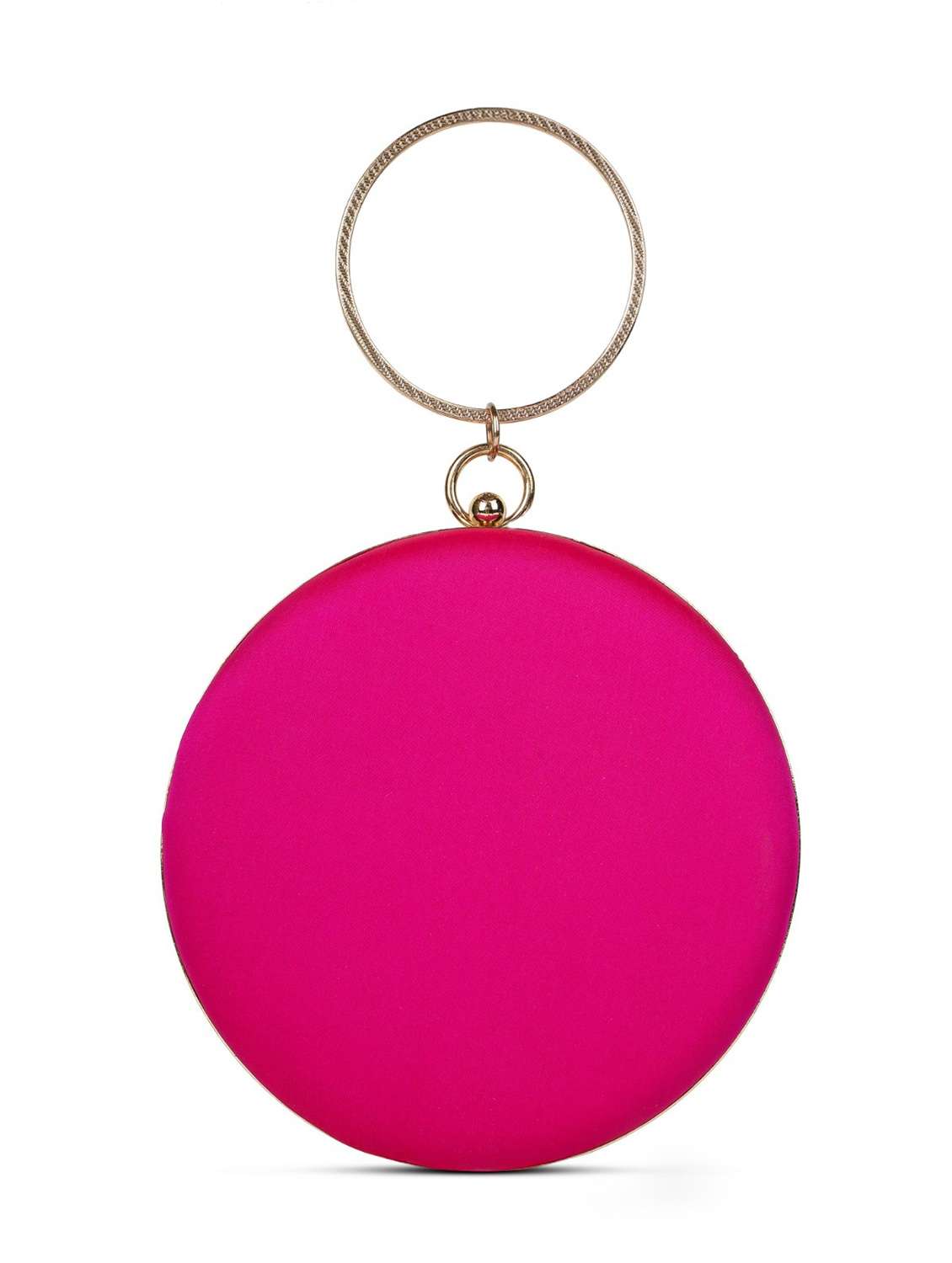 women magenta embellished clutch with sling strap - 22220134 -  Standard Image - 1