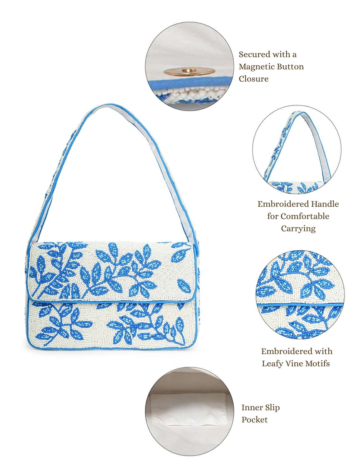 women embellished fold over clutch - 22220140 -  Standard Image - 4