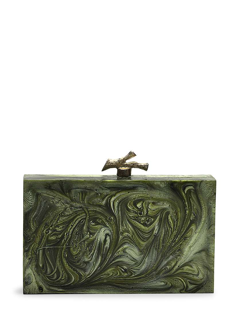  olive embellished party clutch with strap - 22220163 -  Standard Image - 1