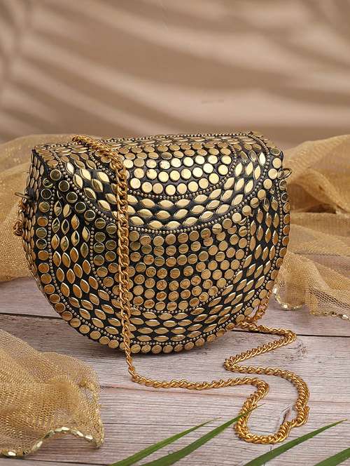 embellished clutch with gold chain - 22220167 -  Standard Image - 0