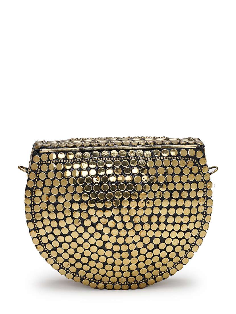 embellished clutch with gold chain - 22220167 -  Standard Image - 1