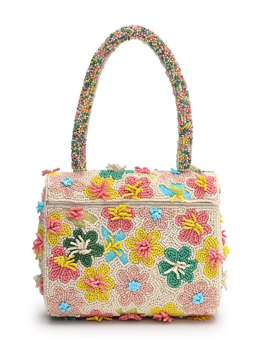 Floral Beaded Embellished Party Clutch - 22220171 -  Standard Image - 1