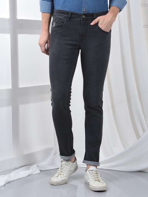 men washed mid rise full length jeans - 22220203 -  Standard Image - 0