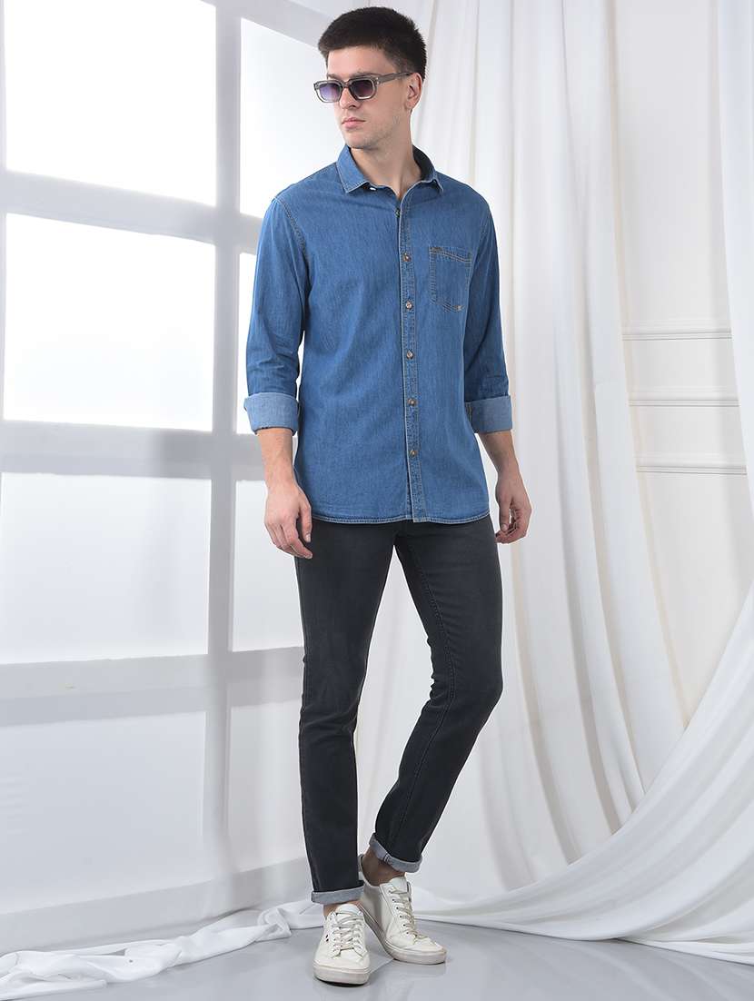 men washed mid rise full length jeans - 22220203 -  Standard Image - 4