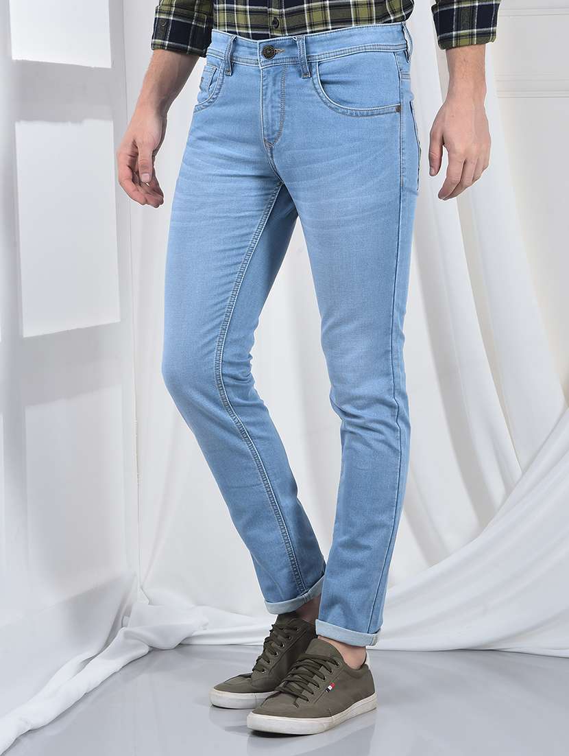 men washed mid rise full length jeans - 22220204 -  Standard Image - 1