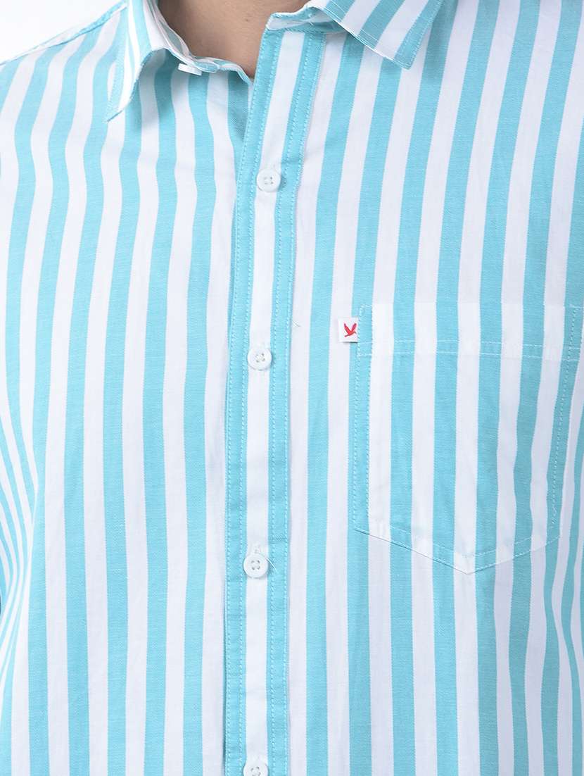 men striped long sleeve regualr fit casual shirt - 22220207 -  Standard Image - 6