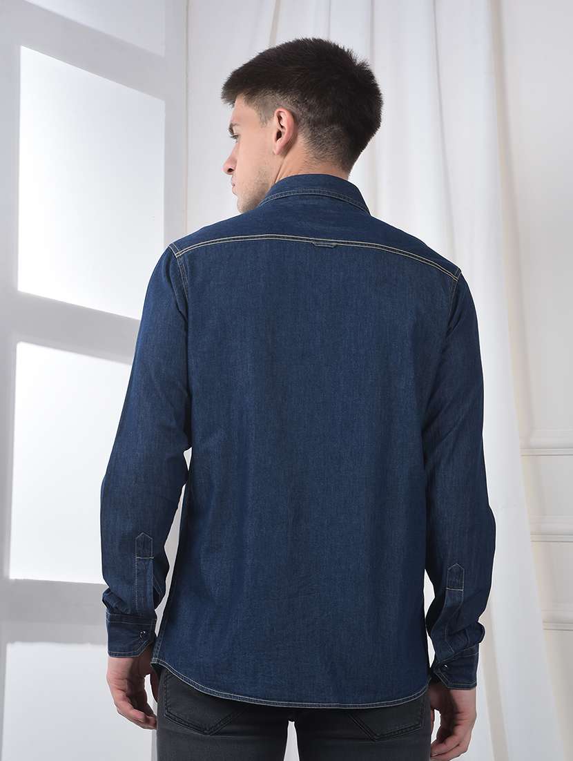 men solid long sleeve regualr fit casual shirt - 22220216 -  Standard Image - 4