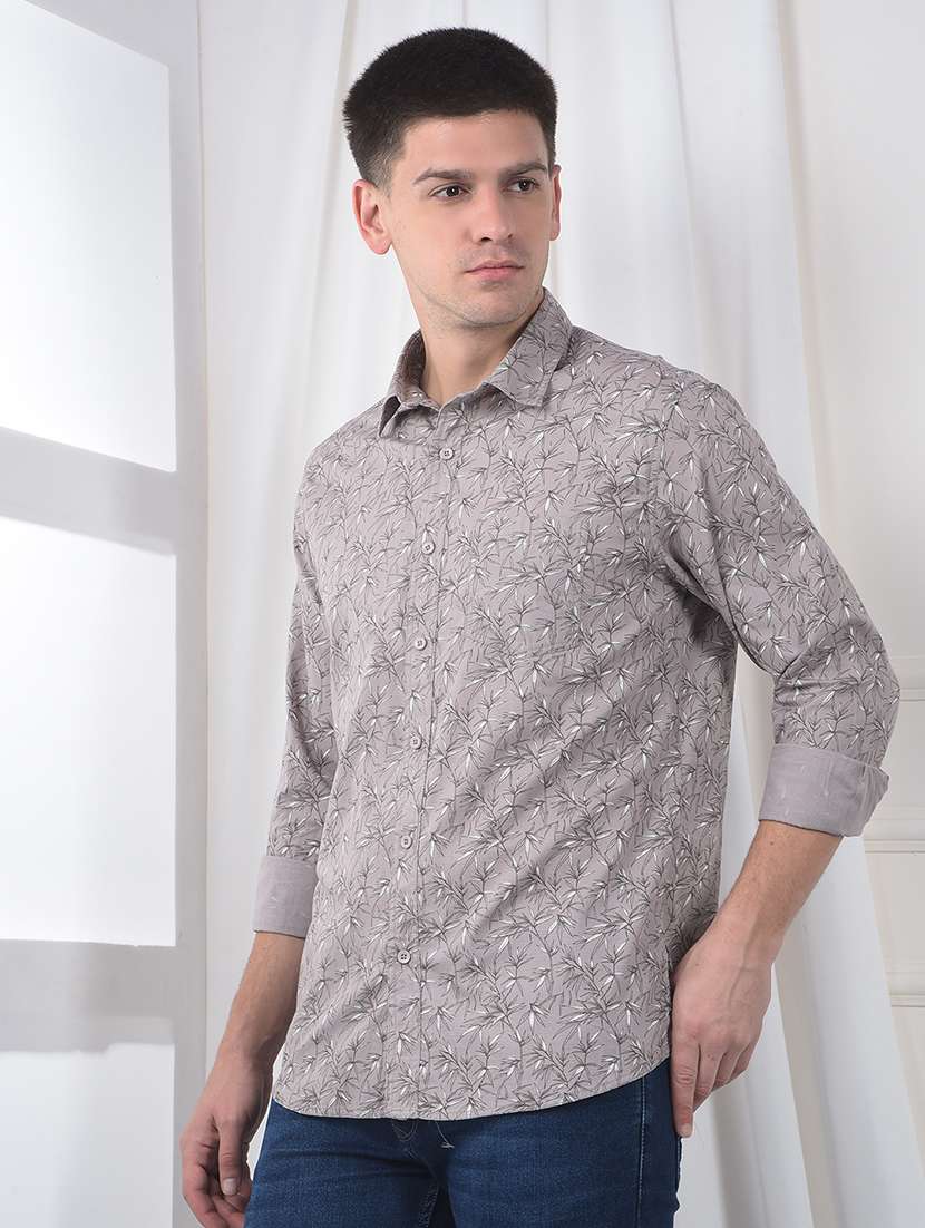 men printed long sleeve regualr fit casual shirt - 22220217 -  Standard Image - 1