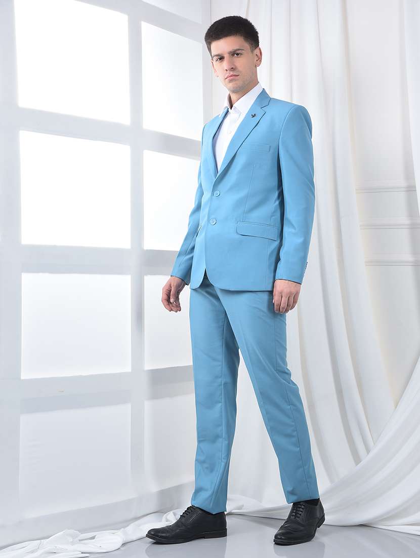 men solid lapel collar 2-piece suits set - 22220234 -  Standard Image - 1