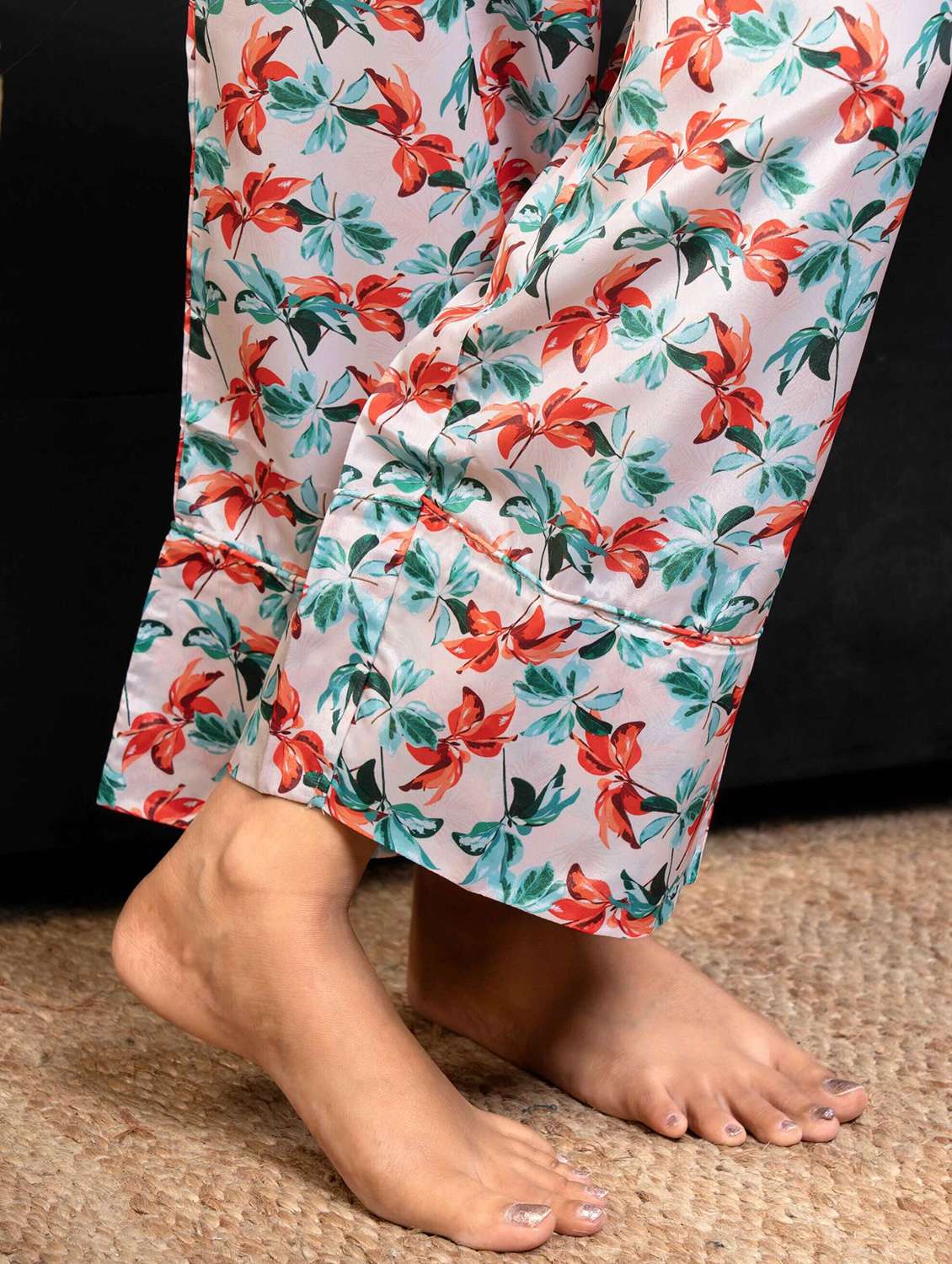 women printed nightwear pyjama set - 22220379 -  Standard Image - 4