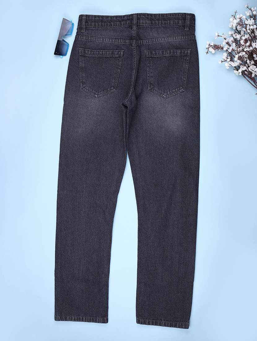 boys solid mid rise slim fit jean - 22220385 -  Standard Image - 1