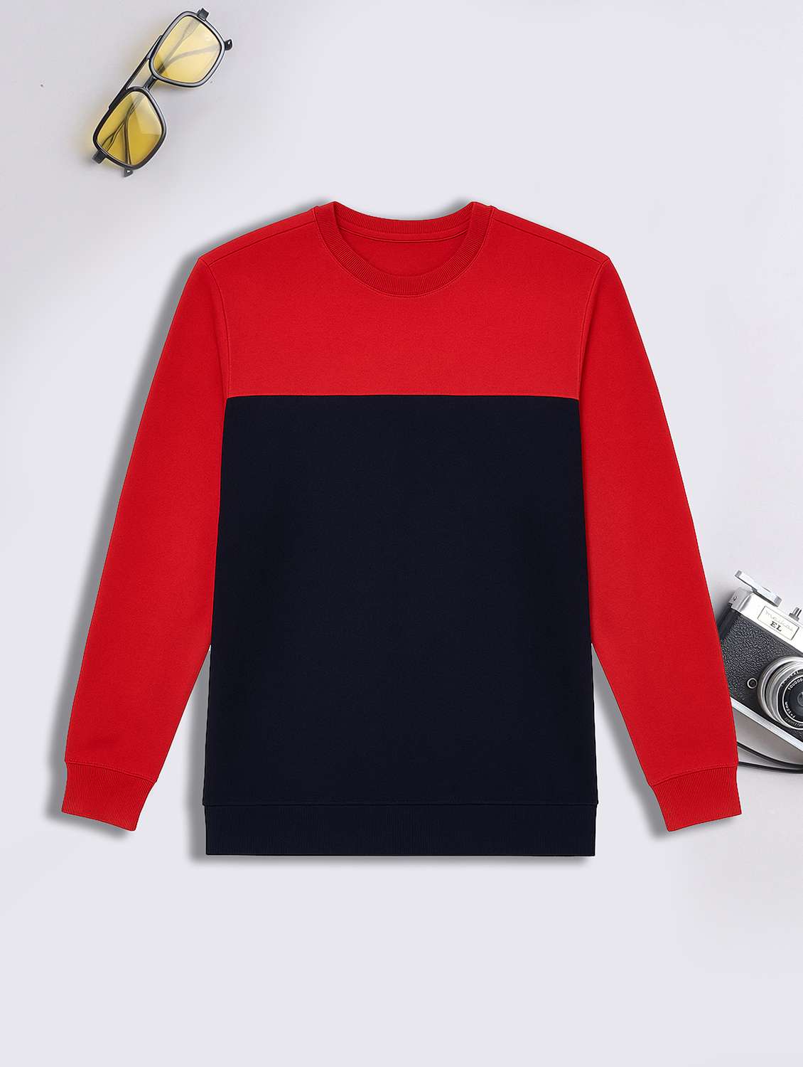 men pack of 3 color block long sleeve sweatshirt - 22222903 -  Standard Image - 1