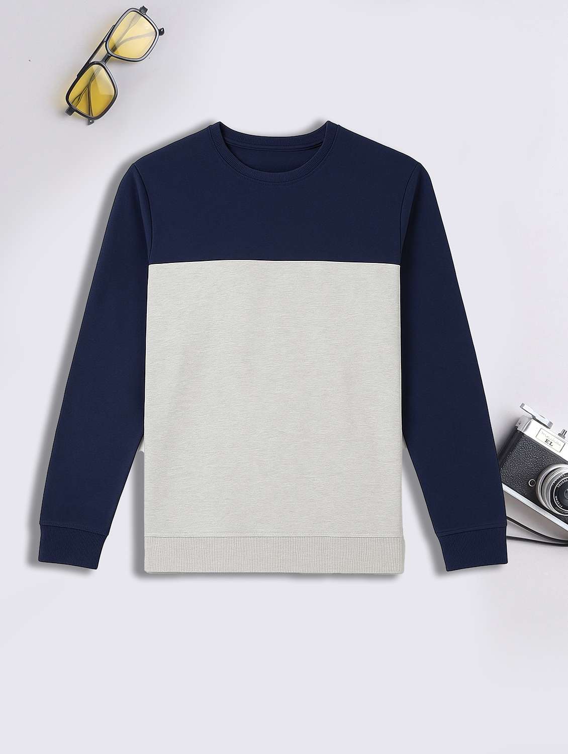 men pack of 3 color block long sleeve sweatshirt - 22222903 -  Standard Image - 4