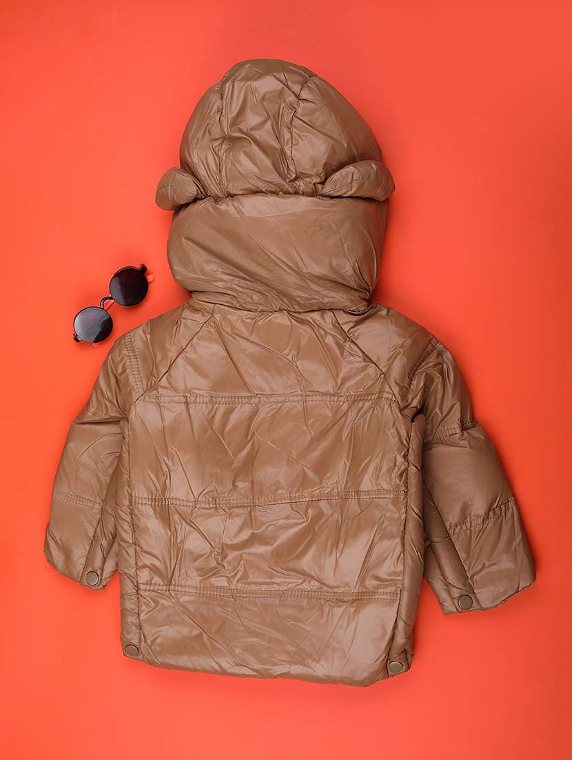 Girls Solid Hooded Jacket - 22222906 -  Standard Image - 1