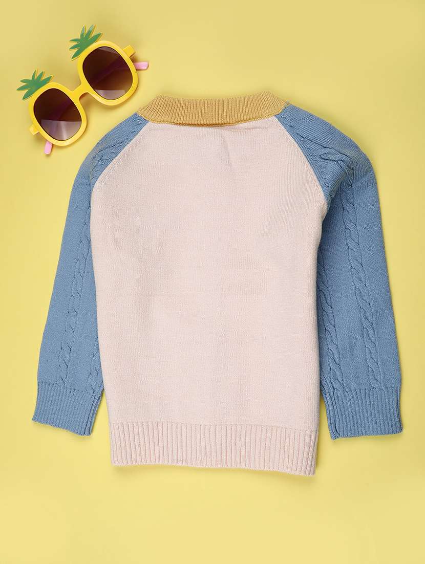 boys color block long sleeve sweater - 22222918 -  Standard Image - 1