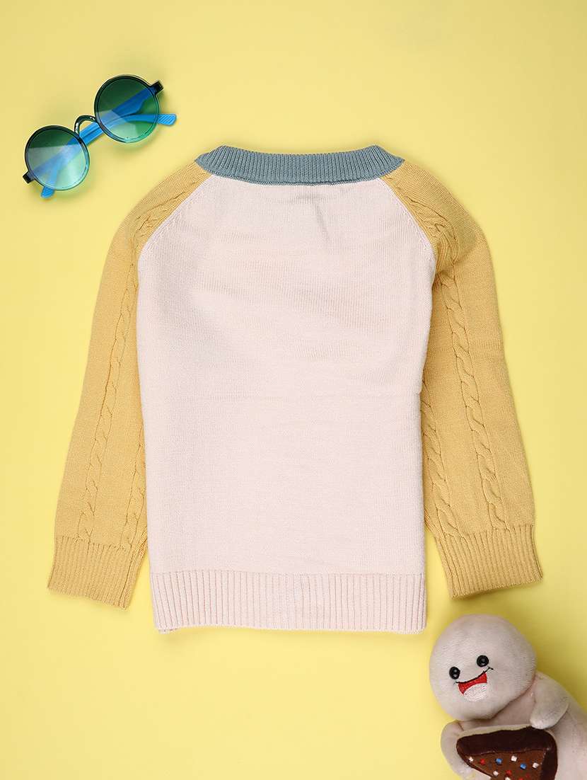 boys color block long sleeve sweater - 22222919 -  Standard Image - 1