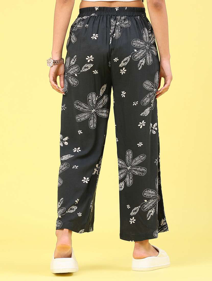 women floral printed ankle length palazzo - 22222955 -  Standard Image - 4