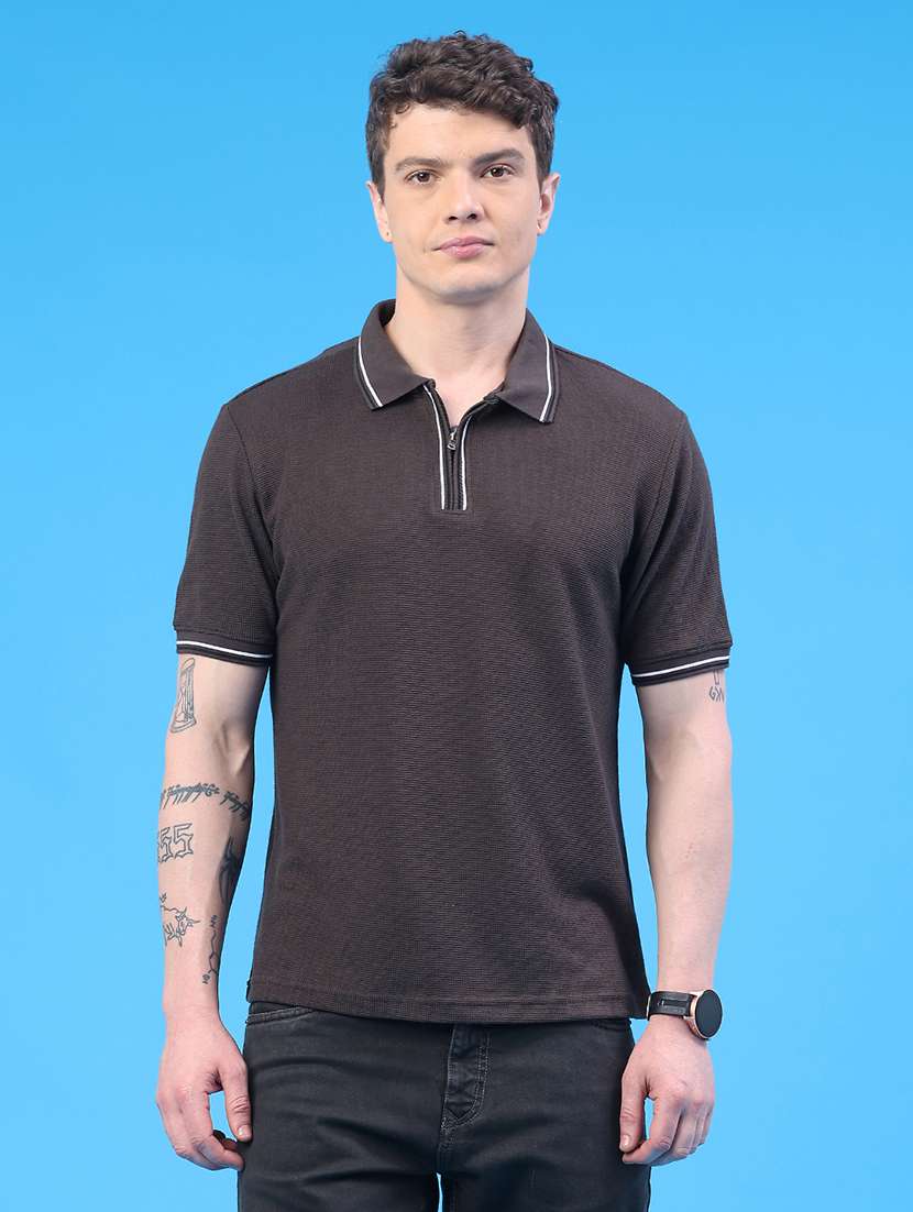 men solid short sleeve regular fit polo t-shirt - 22222988 -  Standard Image - 1