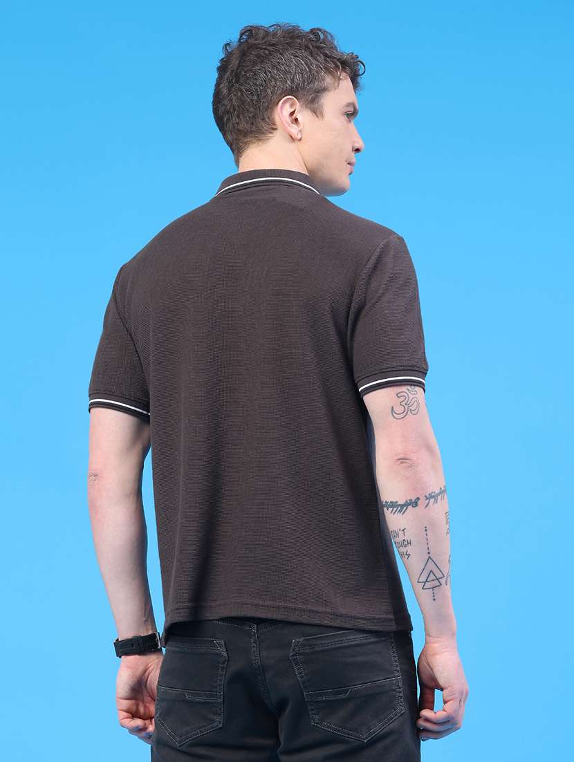men solid short sleeve regular fit polo t-shirt - 22222988 -  Standard Image - 4