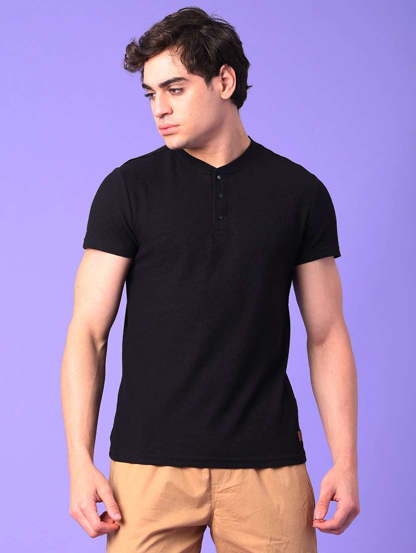 men textured short sleeve slim fit t-shirt - 22223000 -  Standard Image - 1