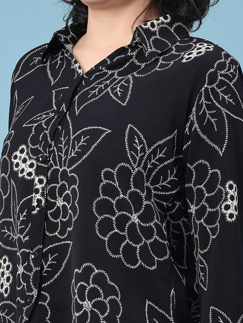 women embroidered collared shirt  - 22223010 -  Standard Image - 4