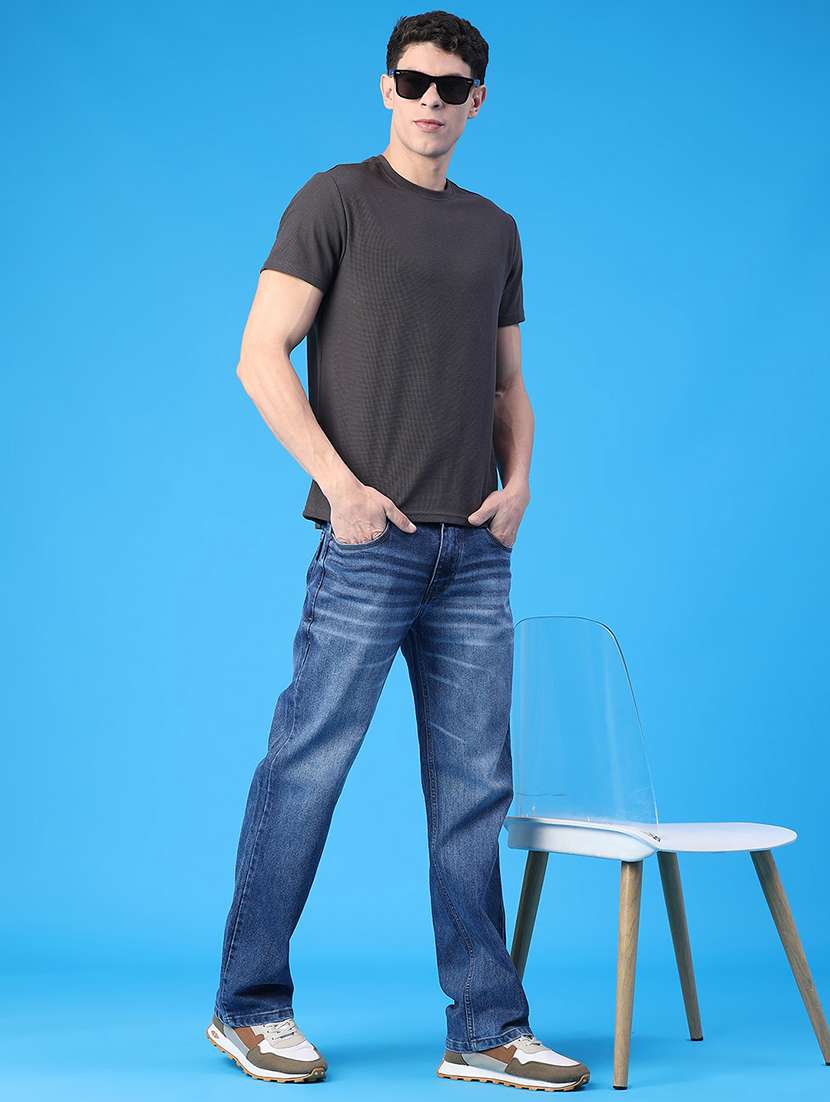 men textured short sleeve slim fit t-shirt - 22223020 -  Standard Image - 4