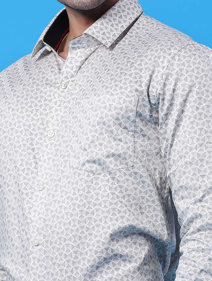 white cotton formal shirt - 22223087 -  Standard Image - 1