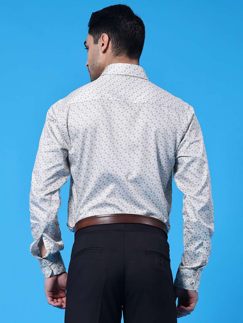 white cotton formal shirt - 22223087 -  Standard Image - 4