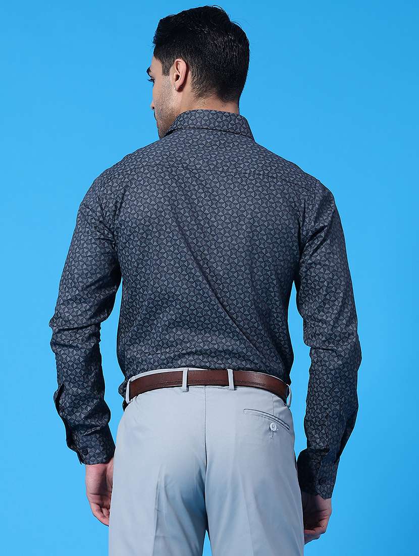 blue cotton formal shirt - 22223088 -  Standard Image - 4