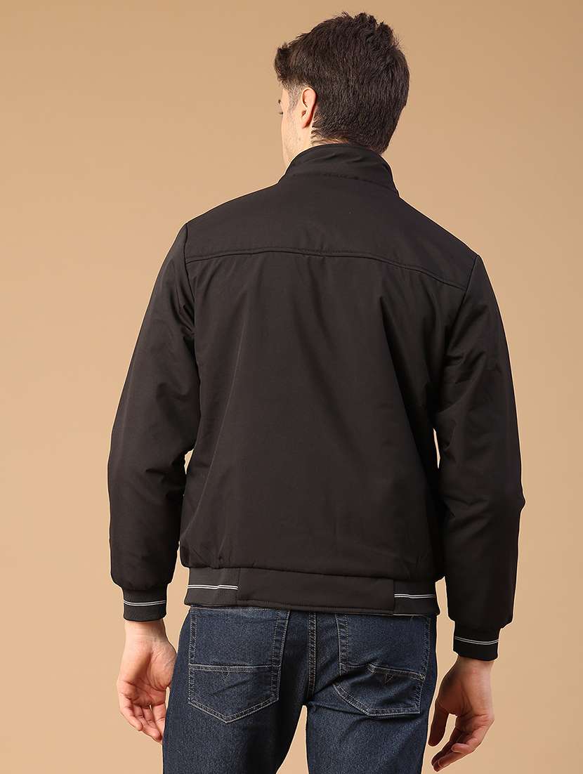 men solid long sleeve reversible bomber jacket - 22223141 -  Standard Image - 4