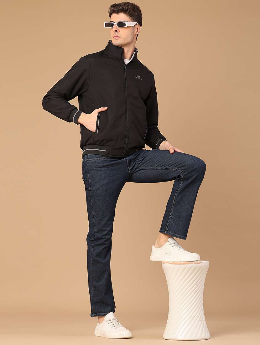 men solid long sleeve reversible bomber jacket - 22223141 -  Standard Image - 6