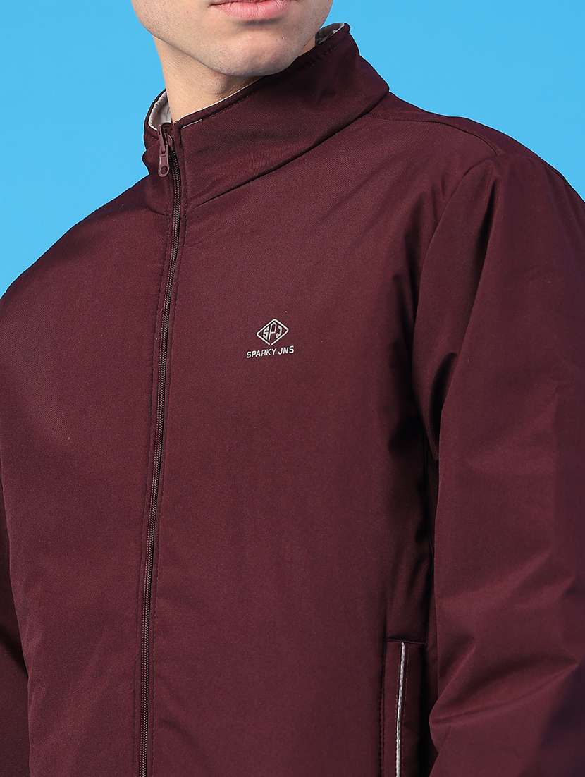 men solid long sleeve reversible bomber jacket - 22223142 -  Standard Image - 4