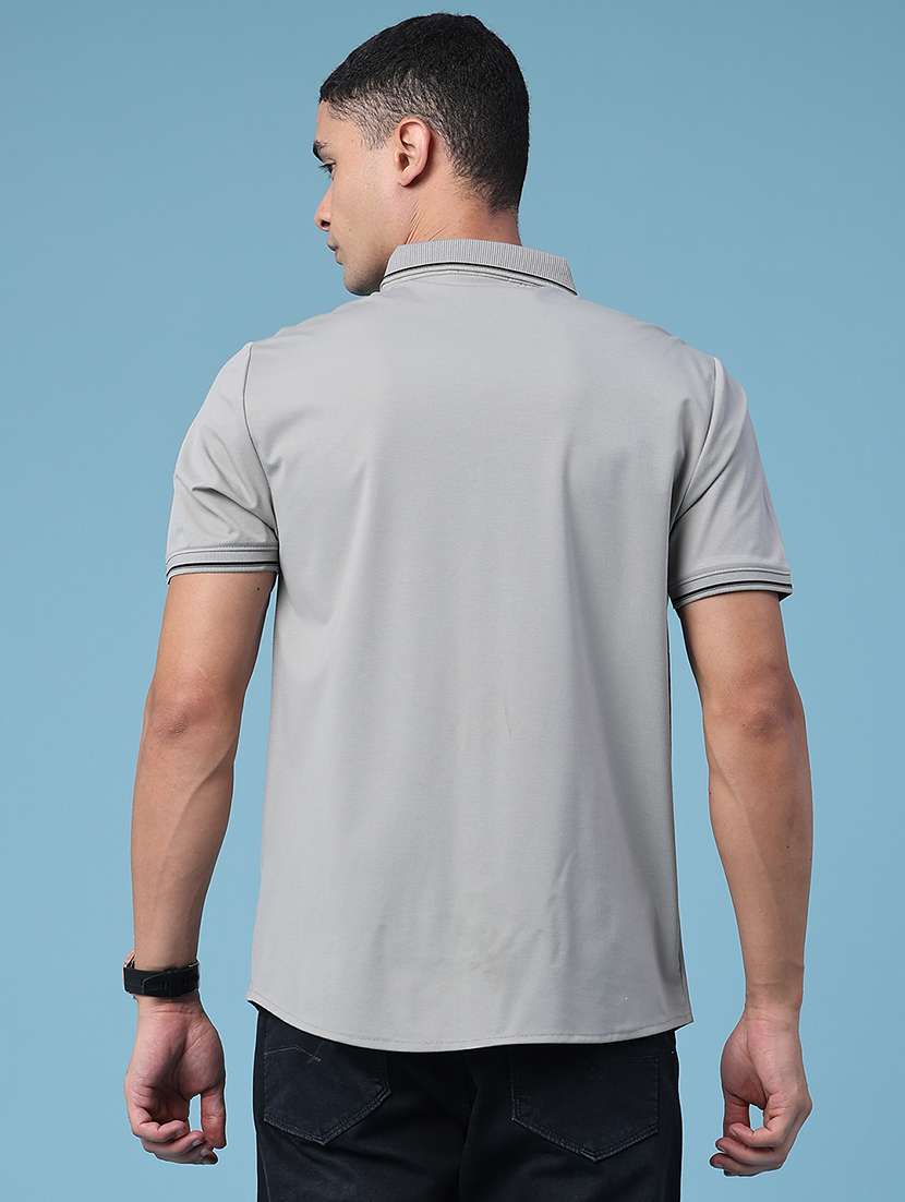 men solid short sleeves regular shirt - 22223160 -  Standard Image - 4