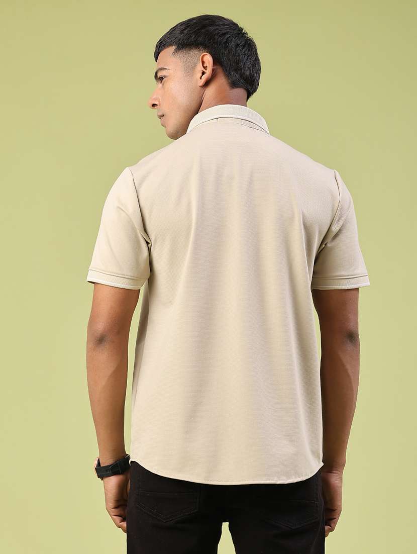 men solid short sleeve regular fit casual shirt - 22223164 -  Standard Image - 4