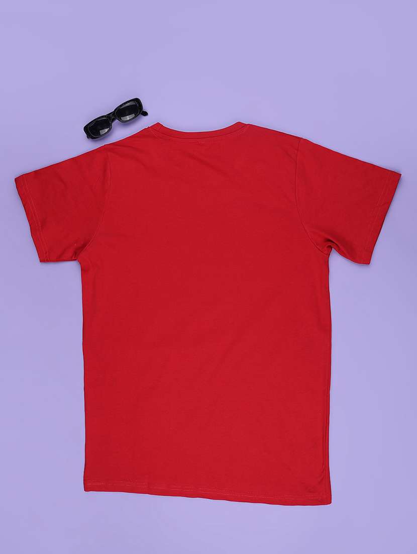 boys red cotton blend t-shirt - 22223231 -  Standard Image - 1
