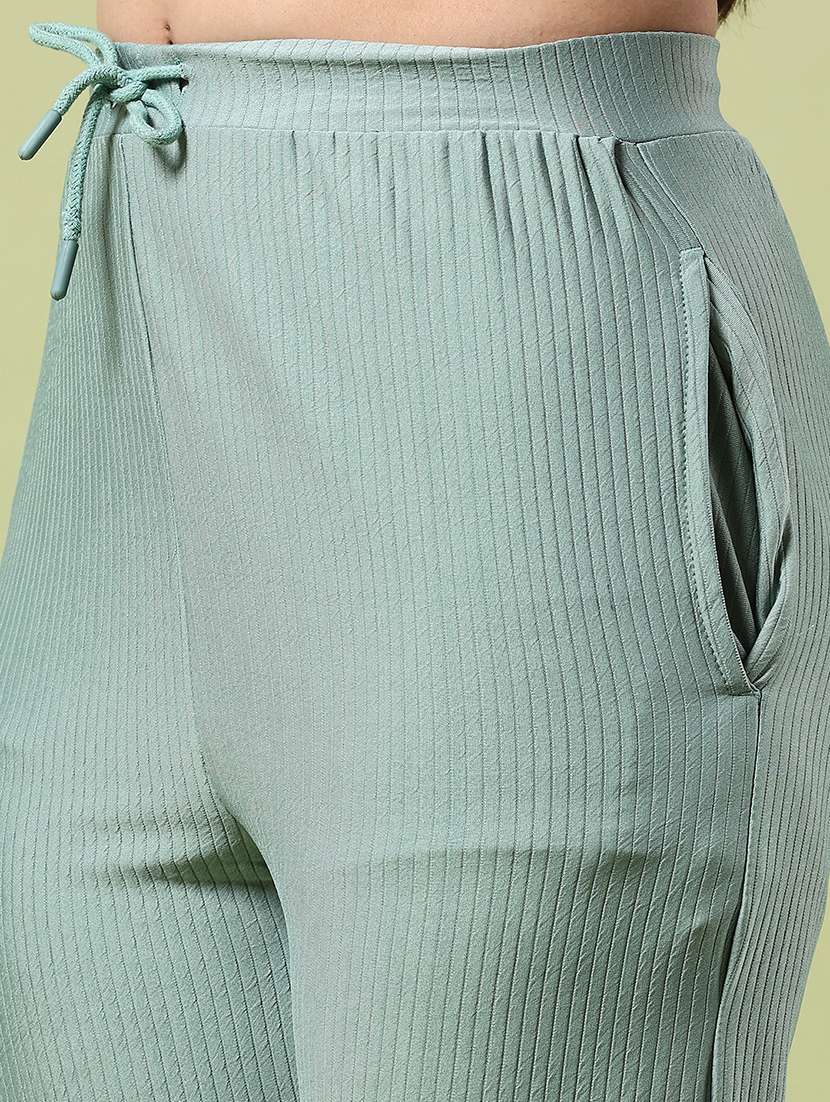 women self design short sleeve t-shirt & trouser co-ords set - 22223281 -  Standard Image - 4