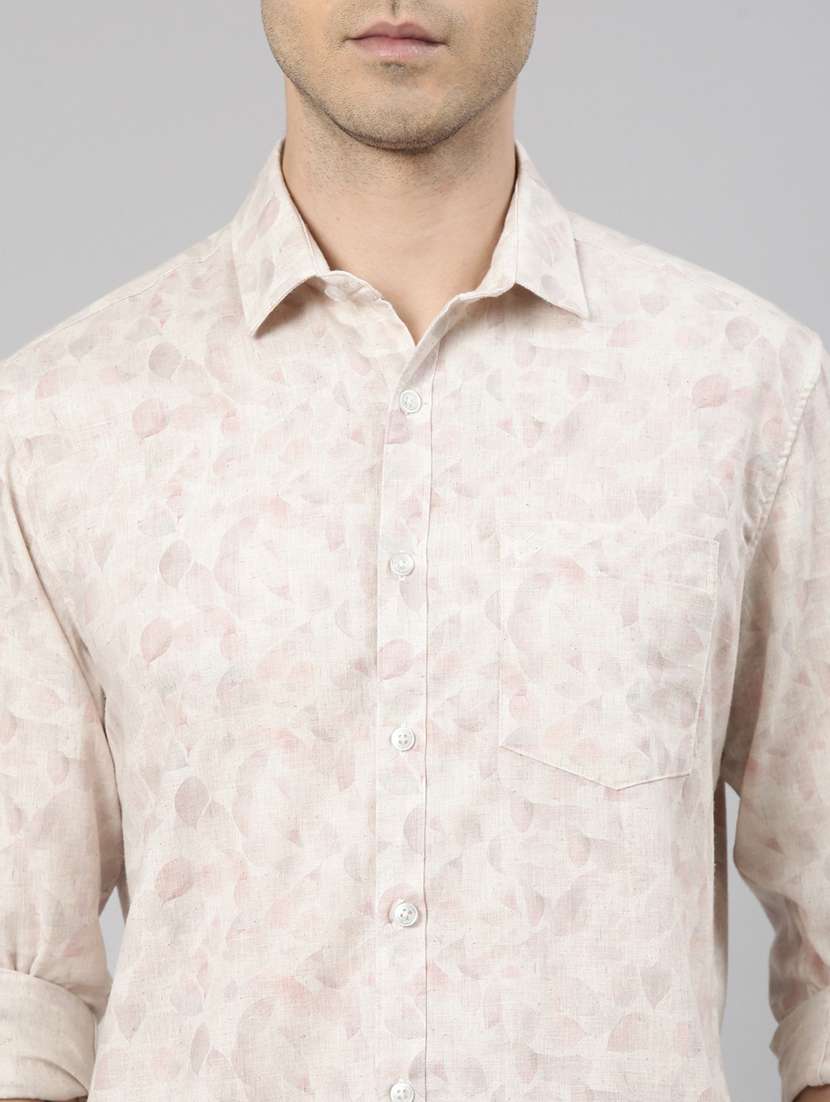 men printed long sleeve slim fit casual shirt - 22223377 -  Standard Image - 4